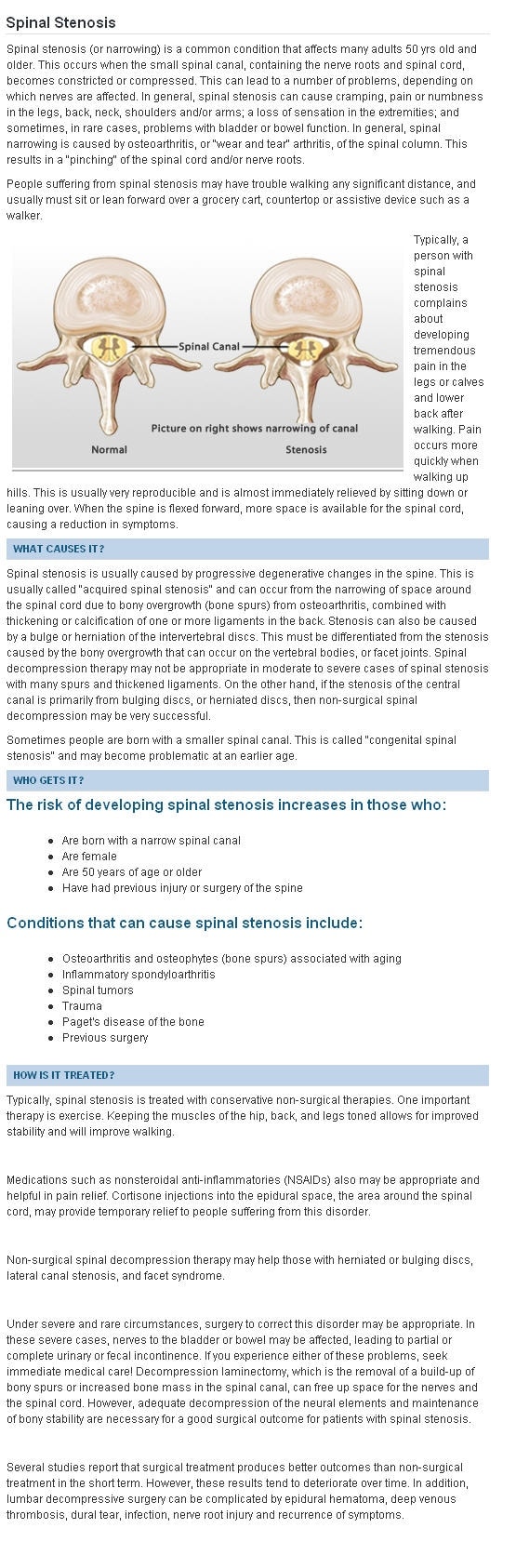 Stenosis